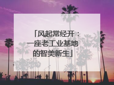 风起常经开：一座老工业基地的智美新生